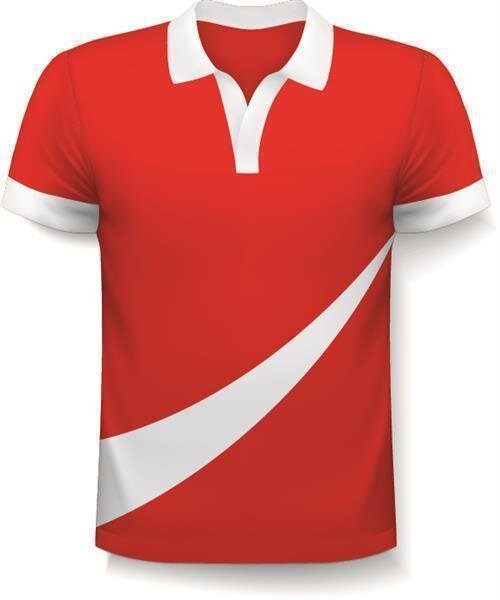 Fußballtrikot Rot Seitenstreifen