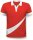 Fußballtrikot Rot Seitenstreifen